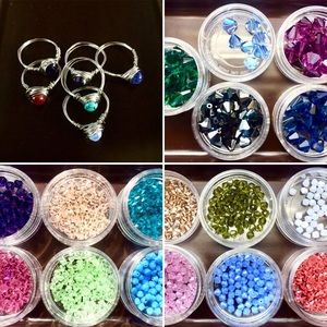 BNWT•MADE 2 ORDER•WIREWRAP SWAROVSKI MIDI RING